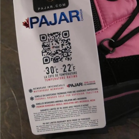 Toddler girls Pajar Tirana pink insulated snow boots NEW EUR 35 or US 3 - Picture 11 of 11